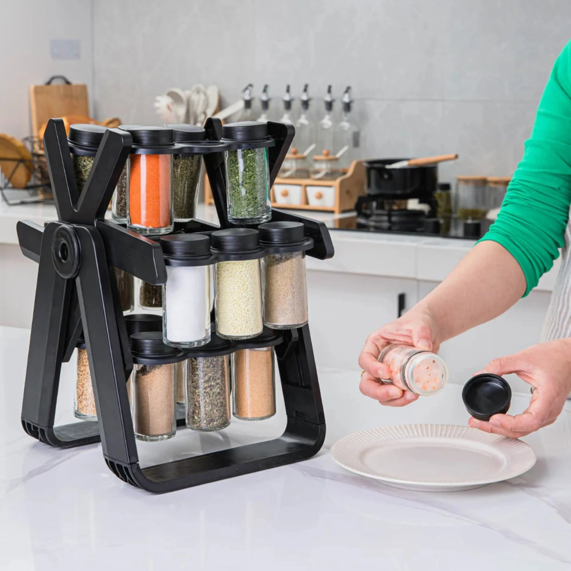 Porte Epices Rotatif 18 Pots