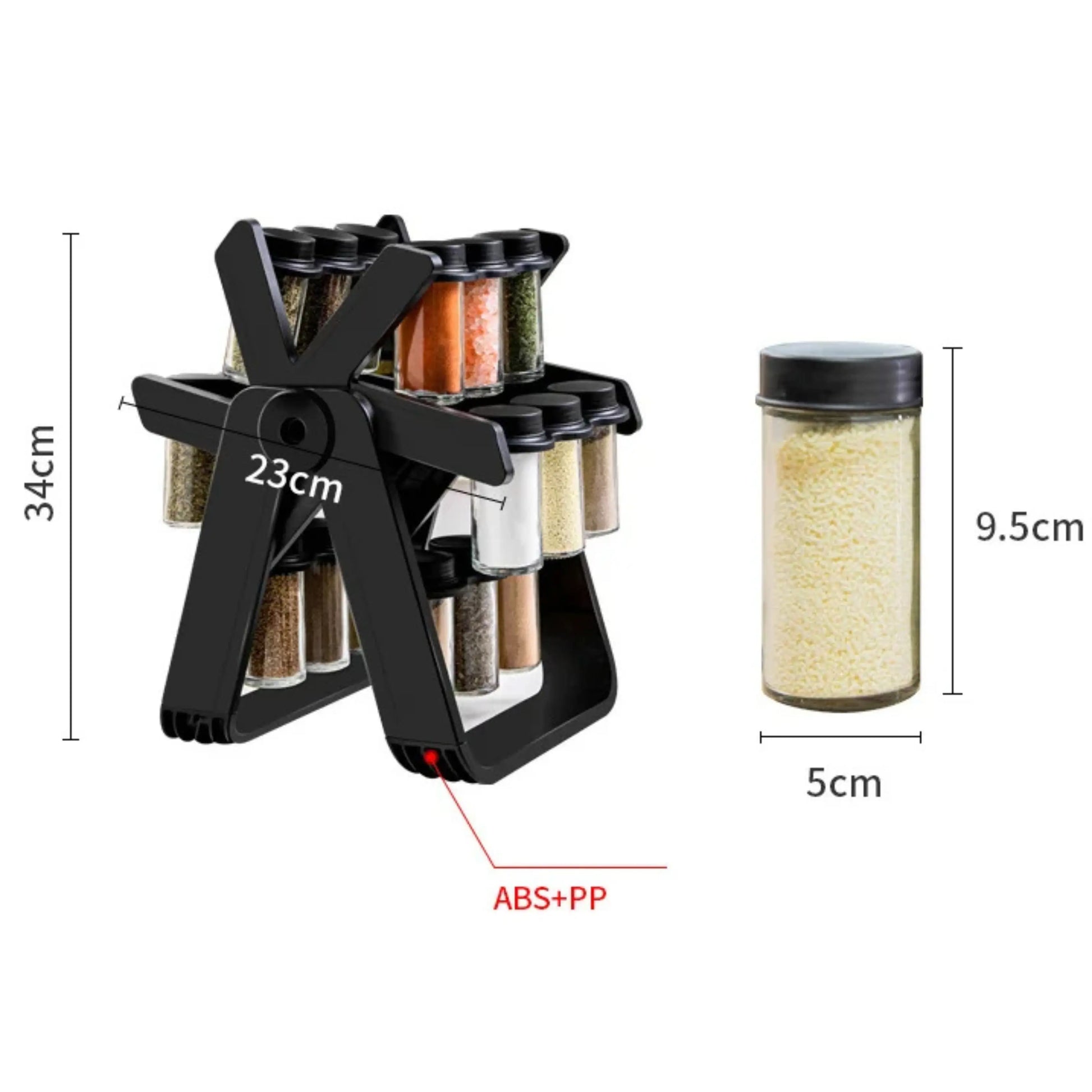Porte Epices Rotatif 18 Pots